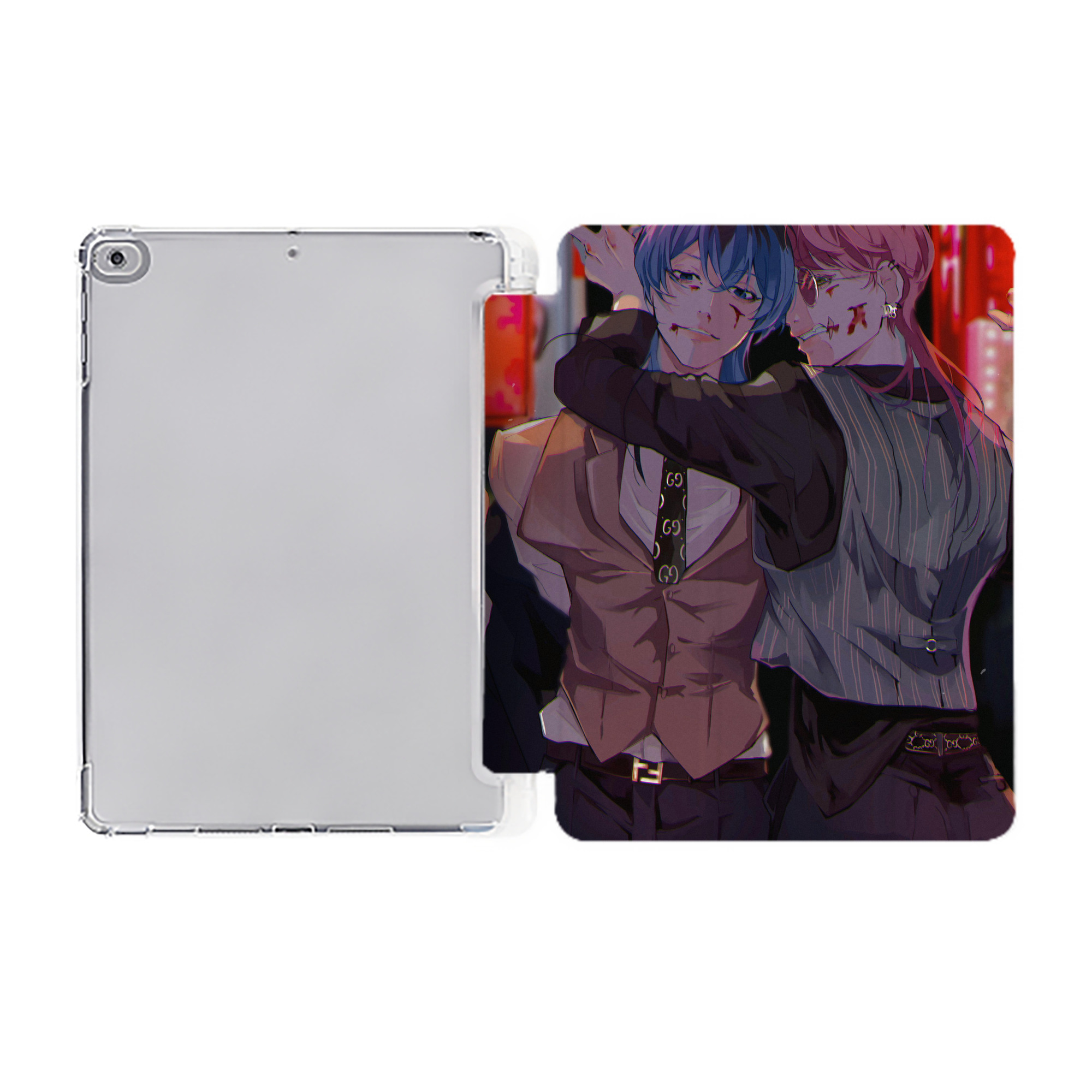 （画像用） 東京リベンジャーズ Tokyo Revengers IPad ケース ペン収納付き 三つ折りスタンド PUレザー×シリコン 対応機種9.5/10.5/10.9インチ